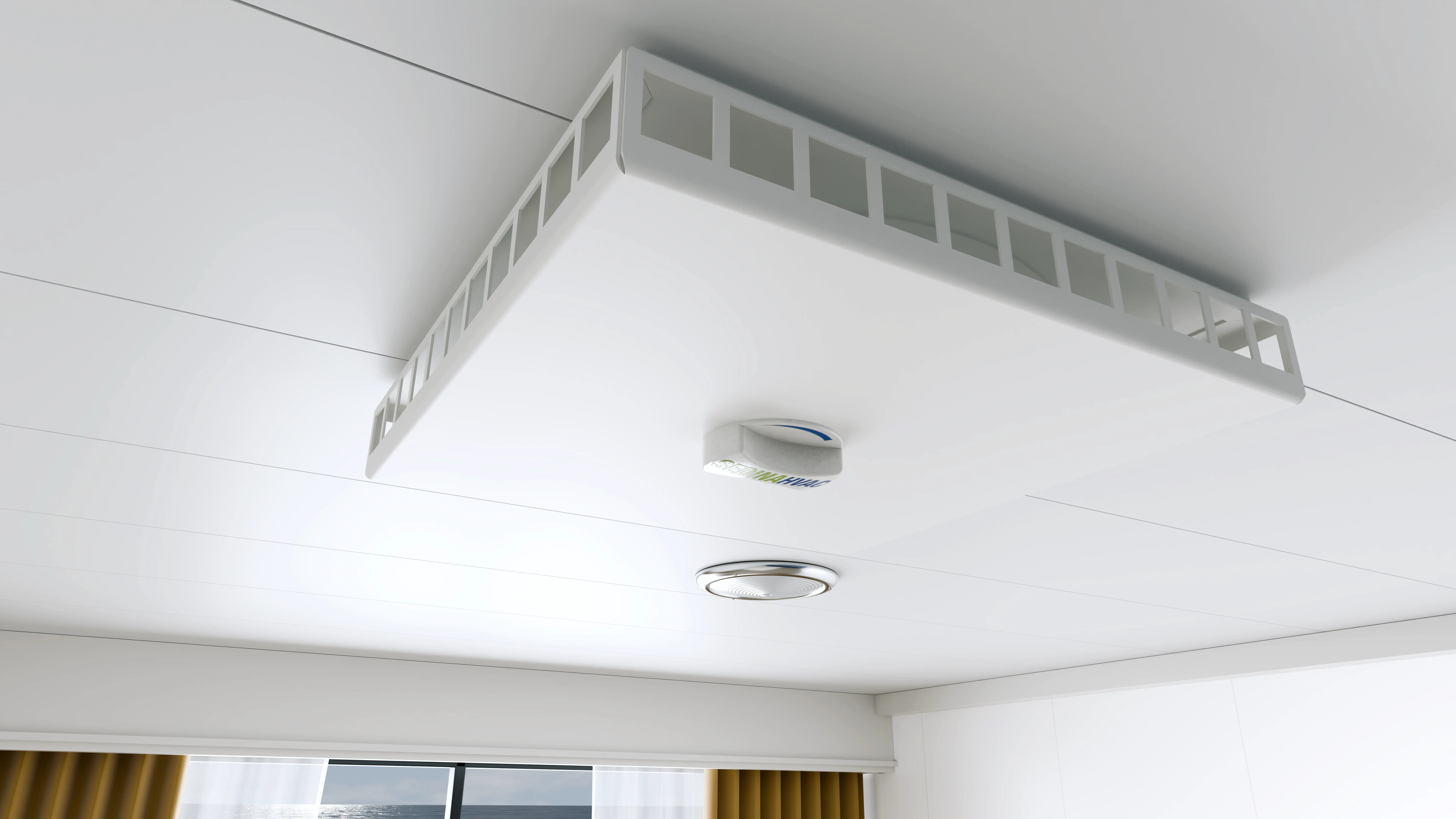 UAD diffuser installed above a ship cabin